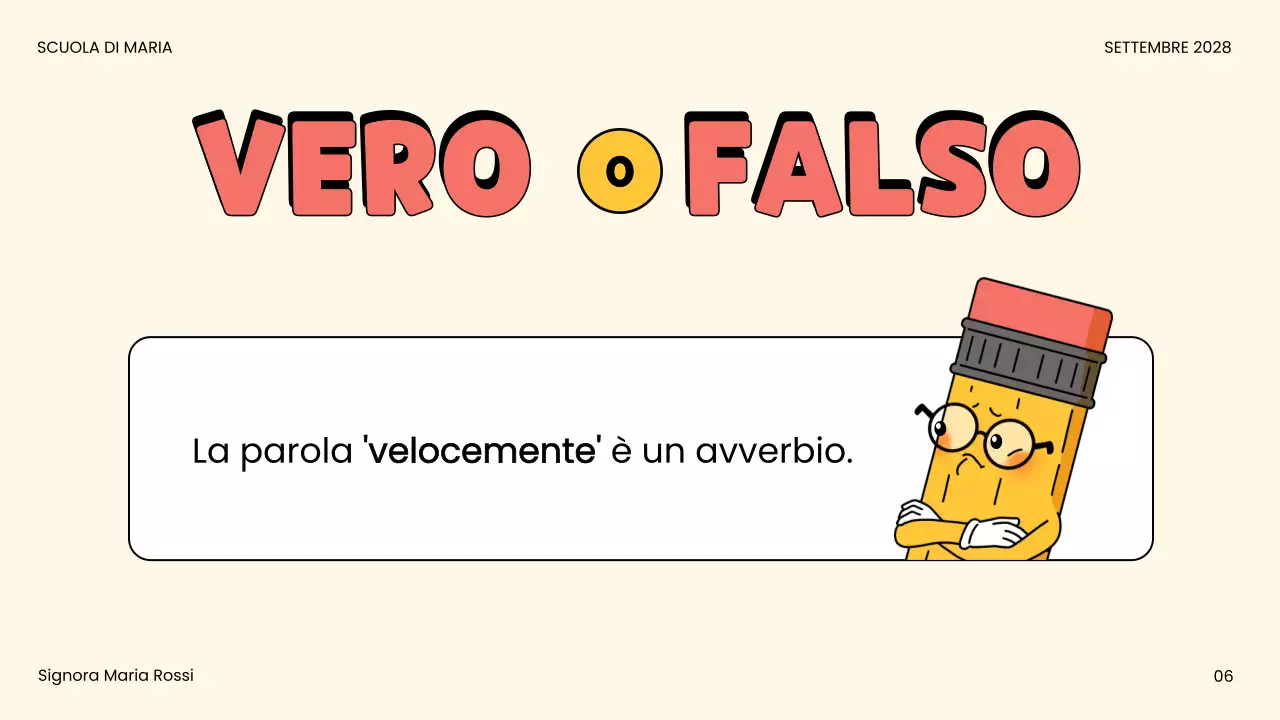 annuncio del quiz a fumetti beige