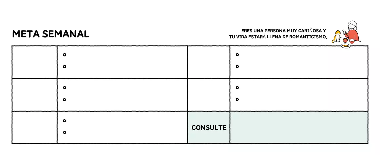 Calendario ilustrado con un bonito estilo de líneas