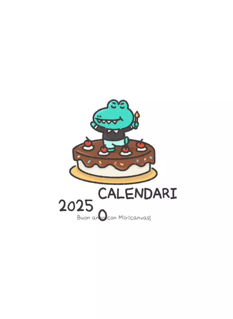 Un calendario con un simpatico concetto di illustrazione di Ago