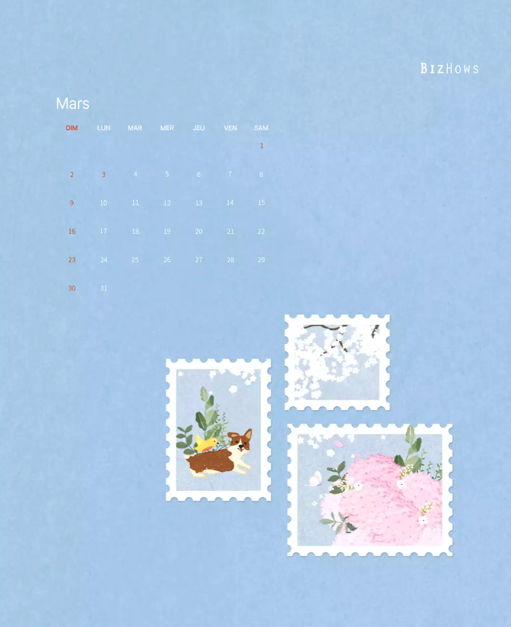 Illustrations de timbres avec un concept chaleureux