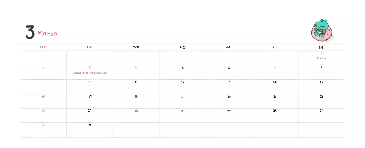 Un calendario con un bonito concepto de ilustración de Ago