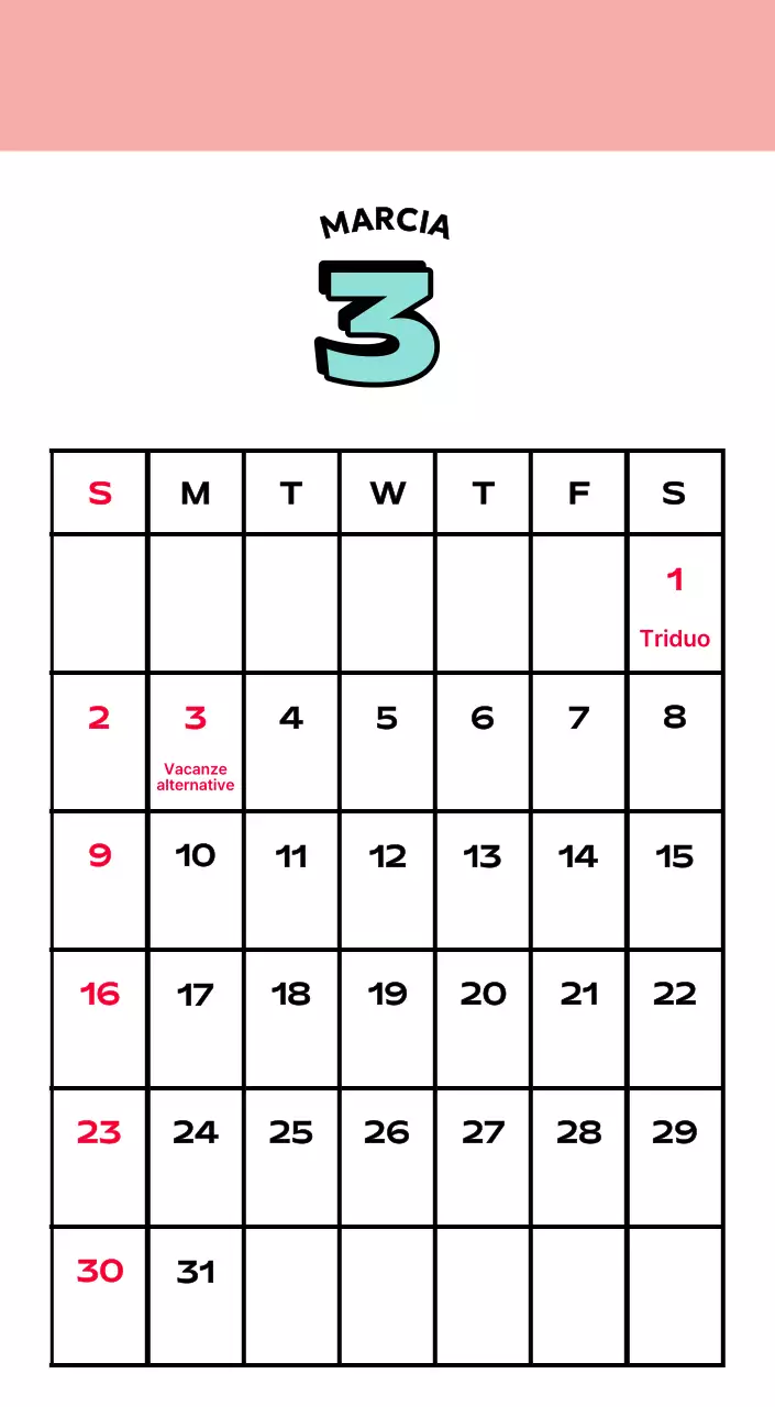 Calendari colorati con una varietà di illustrazioni retrò