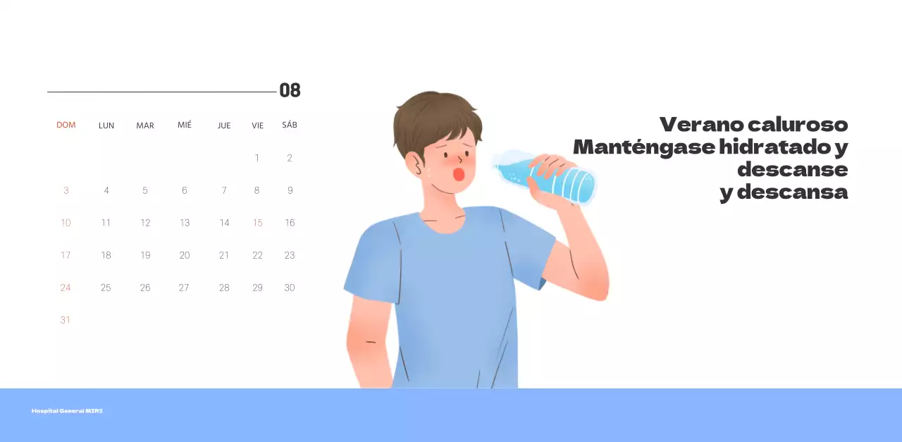 Un hospital festivo con ilustraciones de temática sanitaria y familiar y acentos de color