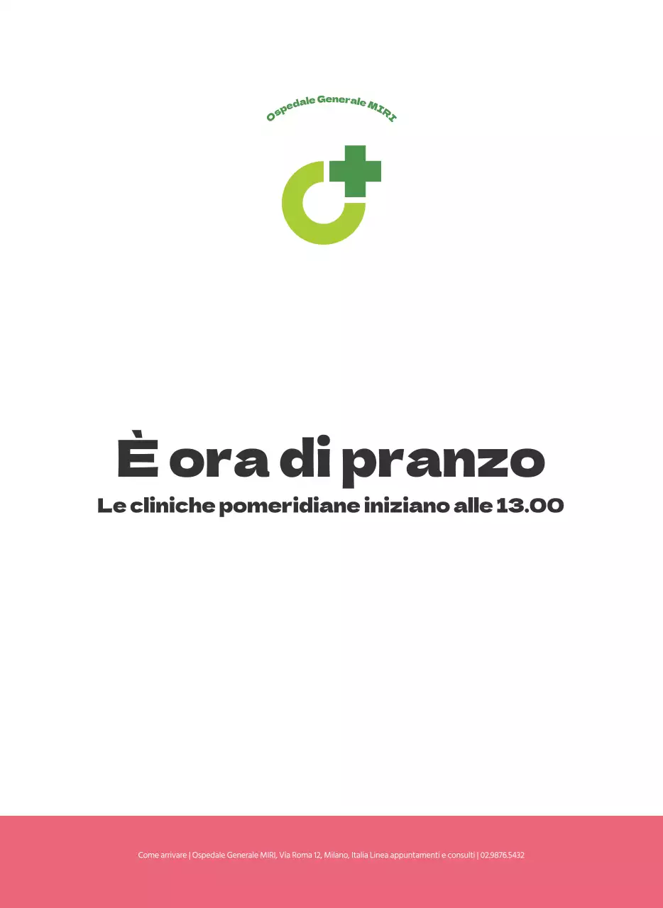 Un ospedale festivo con illustrazioni a tema salute e famiglia e accenti colorati