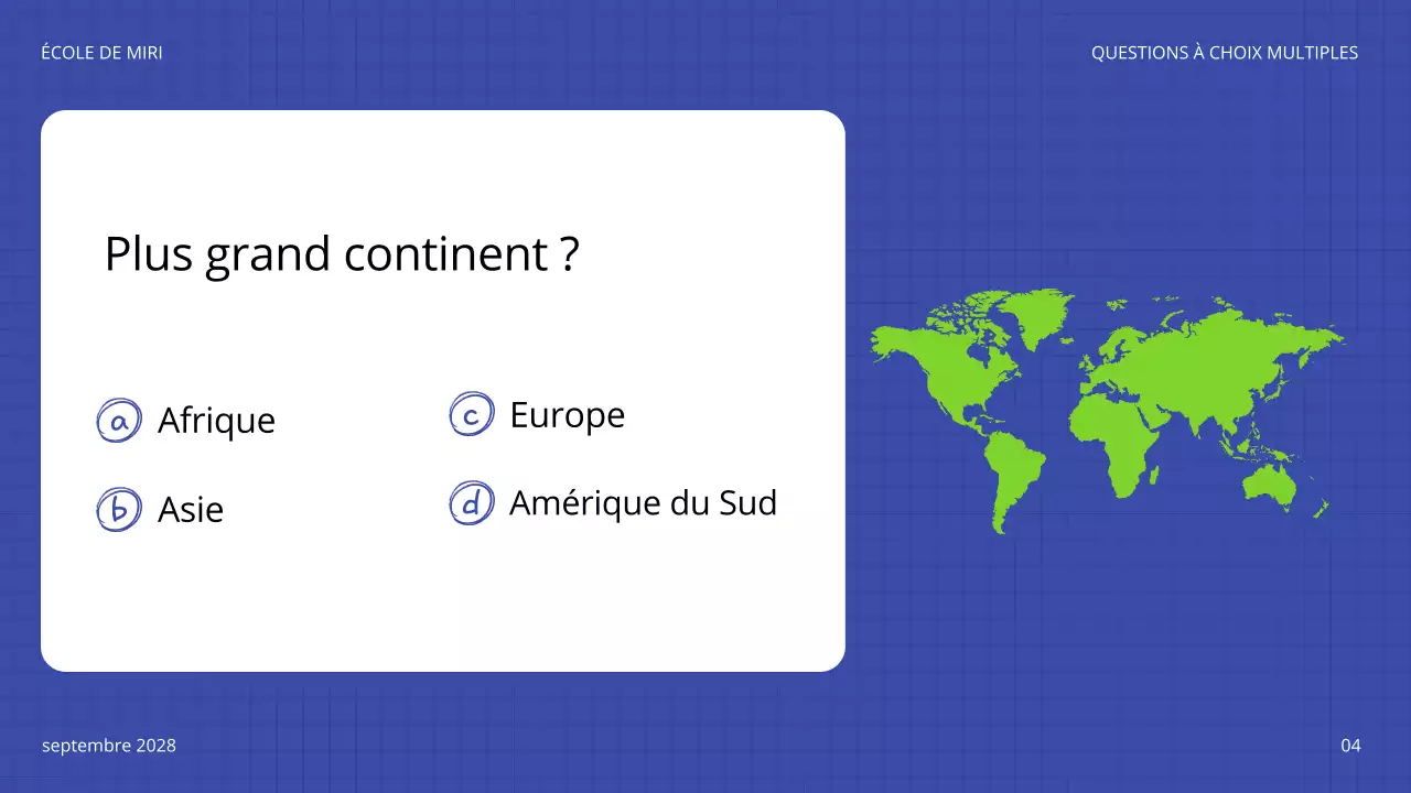 annonce du quiz bleu ludique