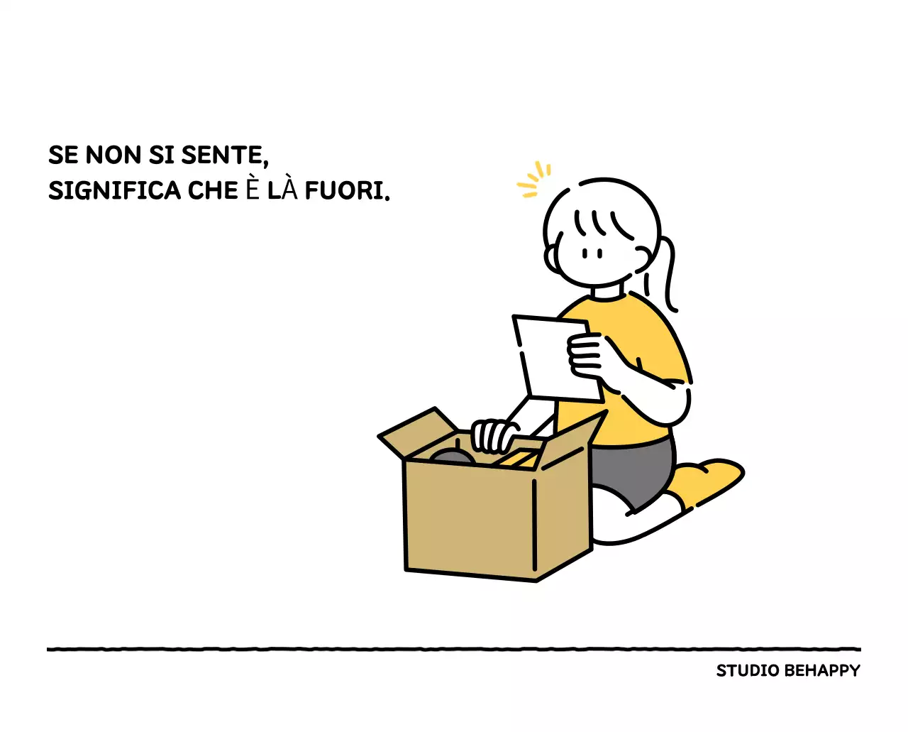 Calendario illustrato con un grazioso stile di linee