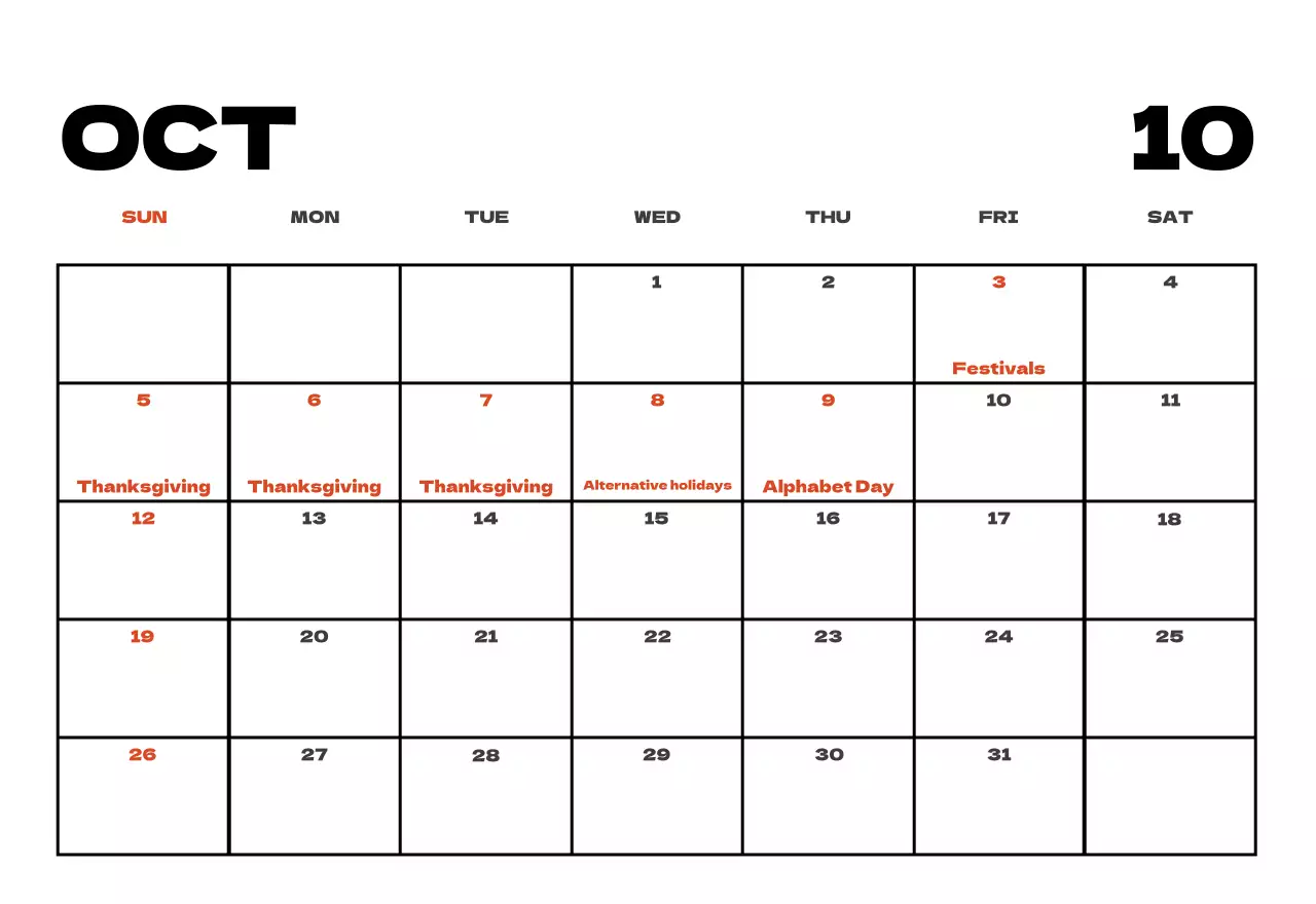 Kalender bersih foto langit