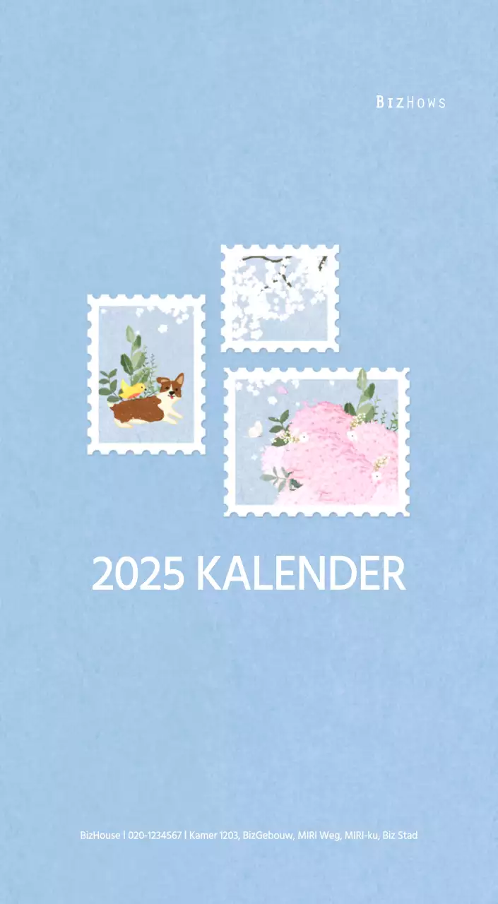 Stempelillustraties met een warm concept