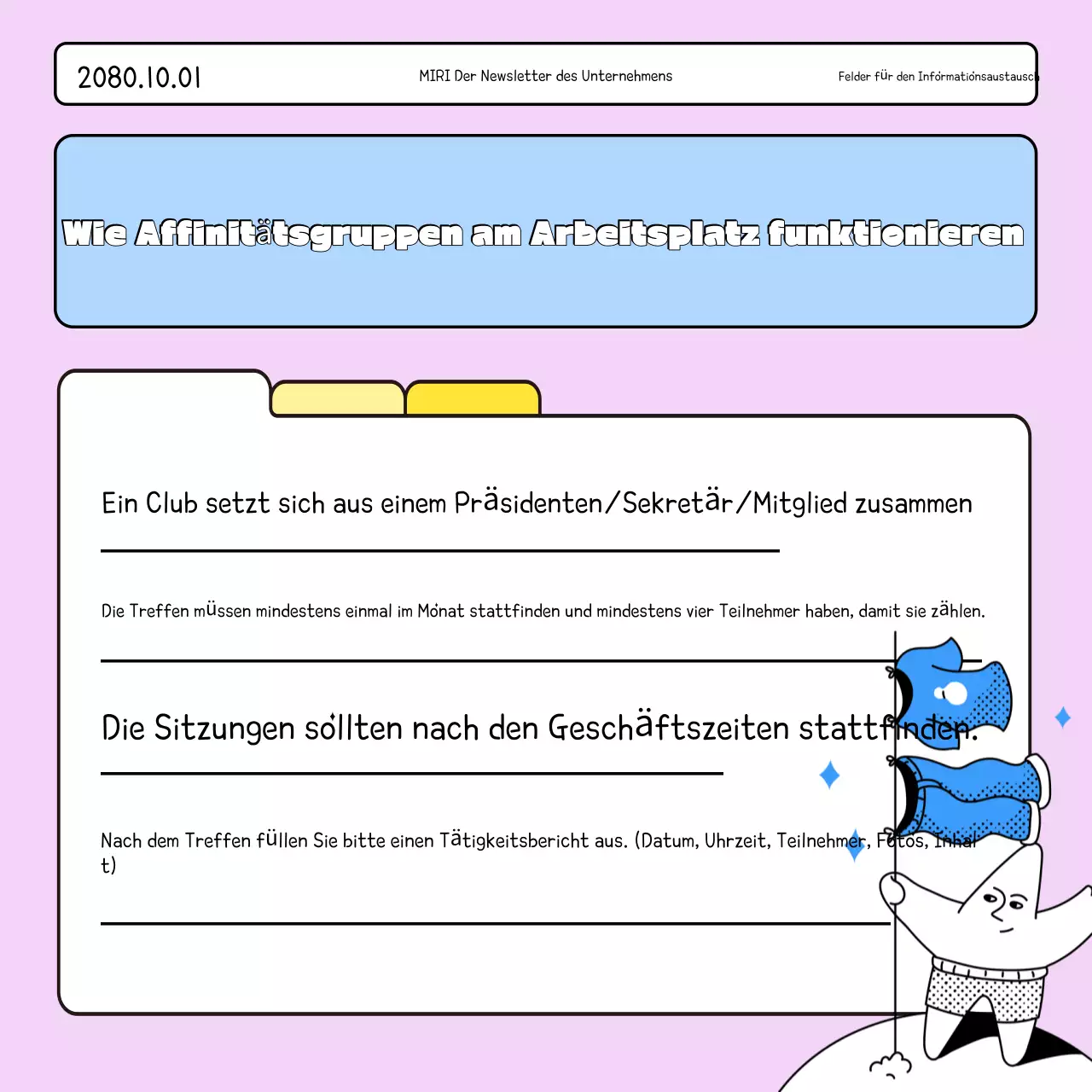 Mauve Einfacher Leitfaden für den Arbeitsplatz