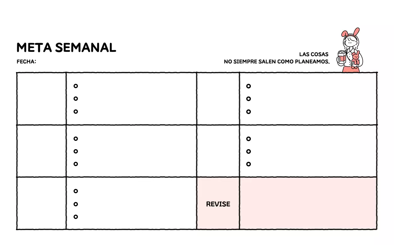 Calendario ilustrado con un bonito estilo de líneas