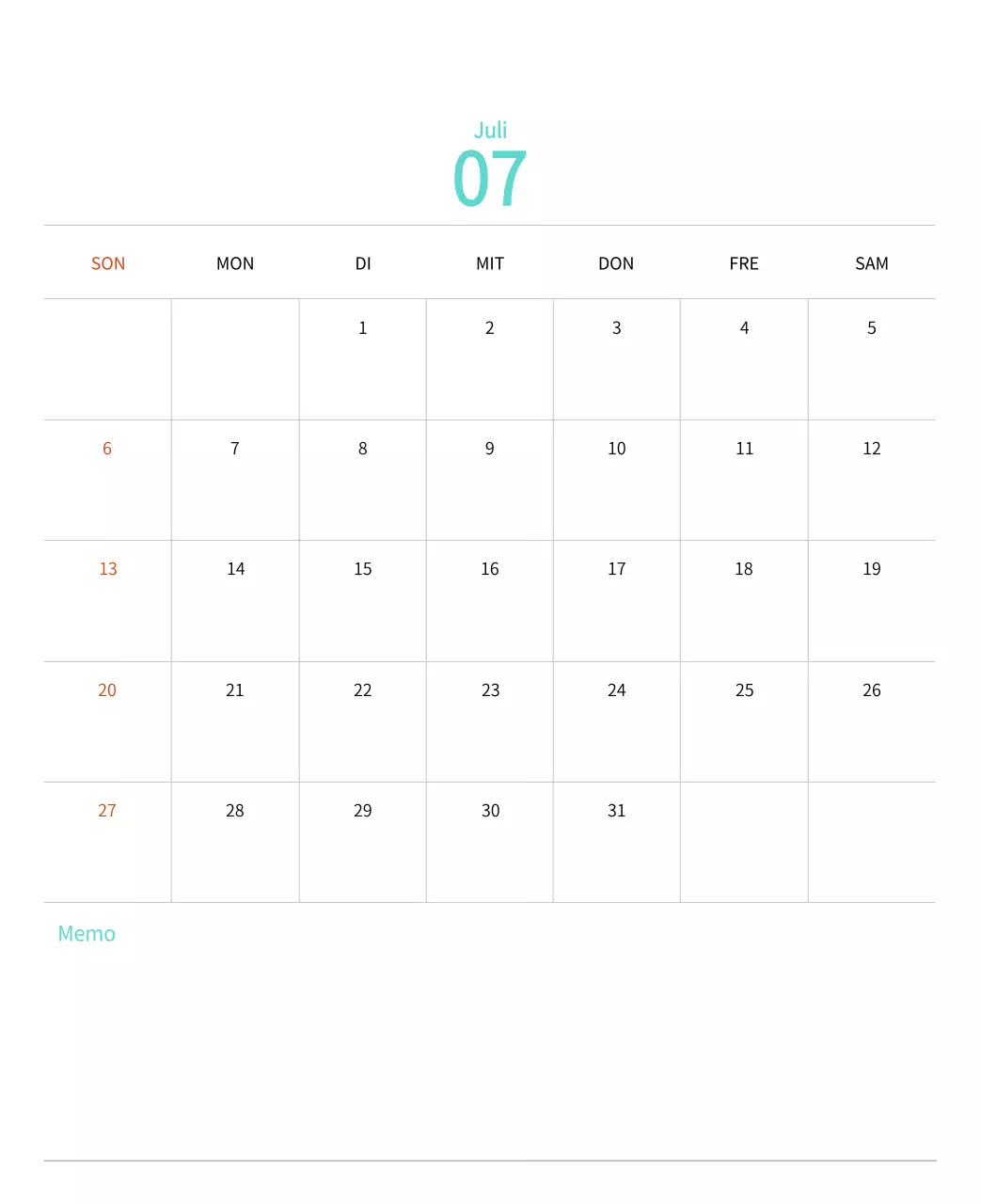 Stempelillustrationen mit einem warmen Konzept