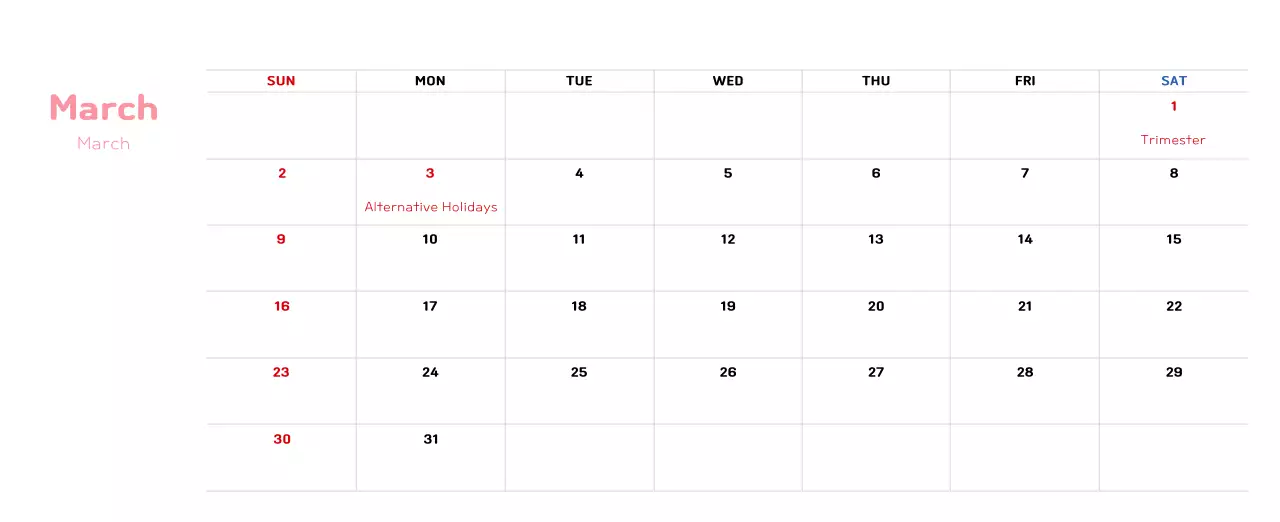 New Year's calendar with a warm, illustrated feel