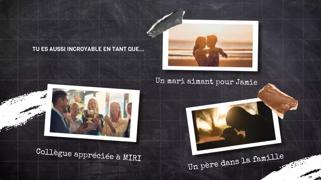 Présentation d'anniversaire tendance noire