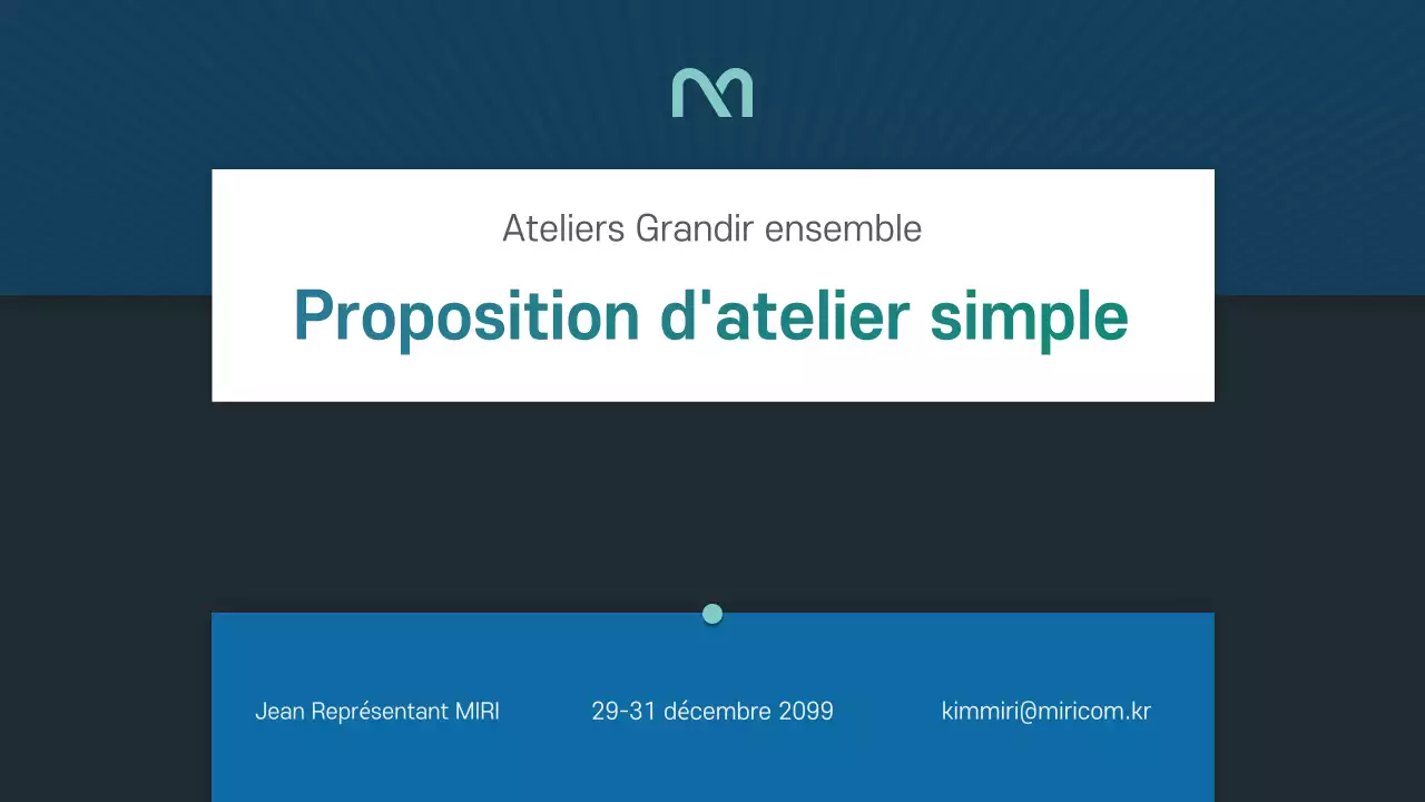 Une proposition d'atelier simple en bleu et vert