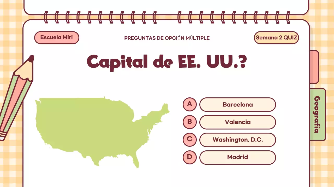 Pink Playful Quiz Time Presentación en clase