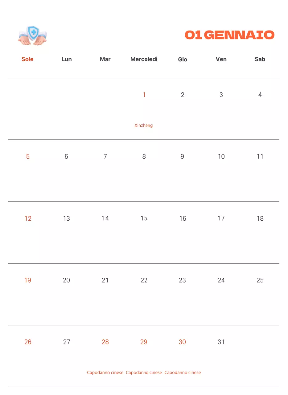 Un ospedale festivo con illustrazioni a tema salute e famiglia e accenti colorati