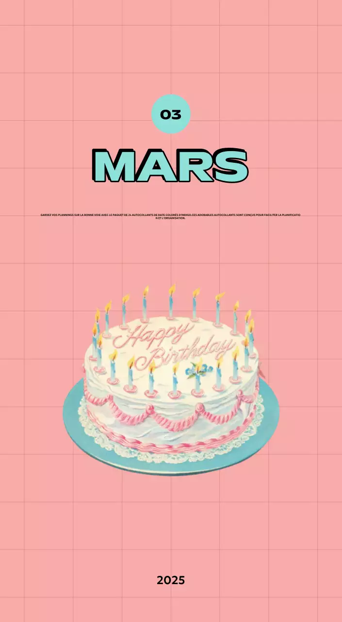 Calendriers colorés avec une variété d'illustrations rétro