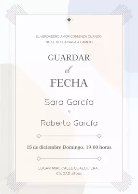 Invitación de boda beige estilo elegante