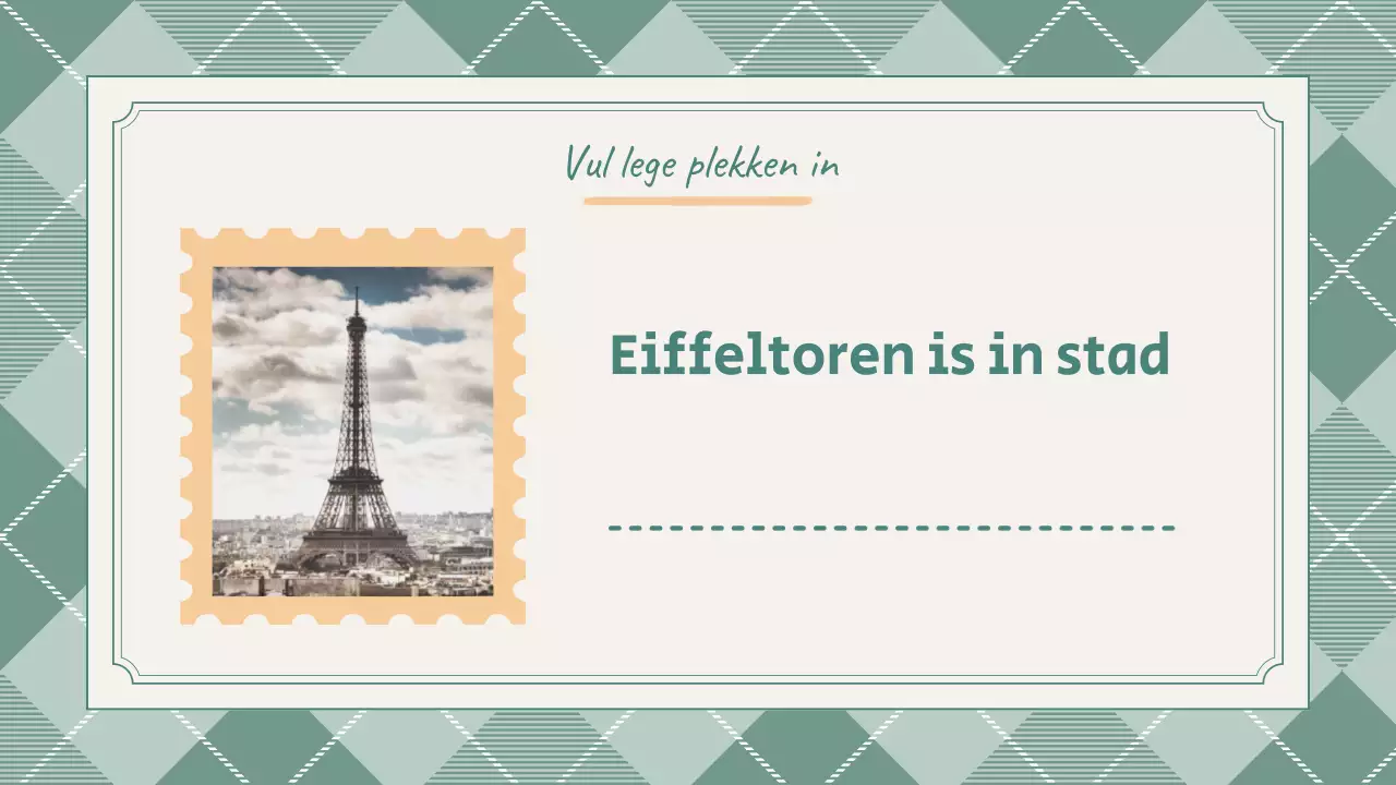 Preppy Leuke Groene School Quiz Presentatie