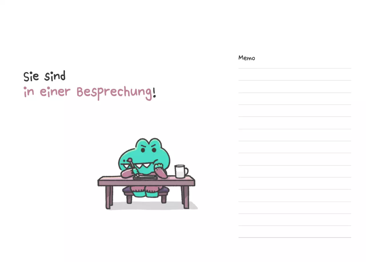 Ein Kalender mit einem niedlichen Ago-Illustrationskonzept