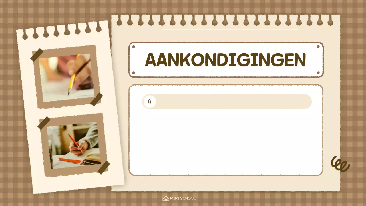 beige vintage klasse agenda