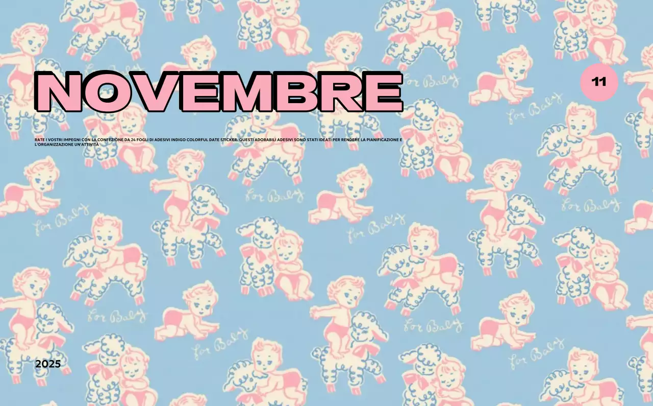 Calendari colorati con una varietà di illustrazioni retrò