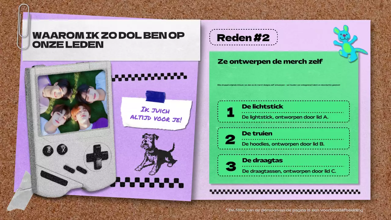 paars y2k mannelijk k-pop idool informatie