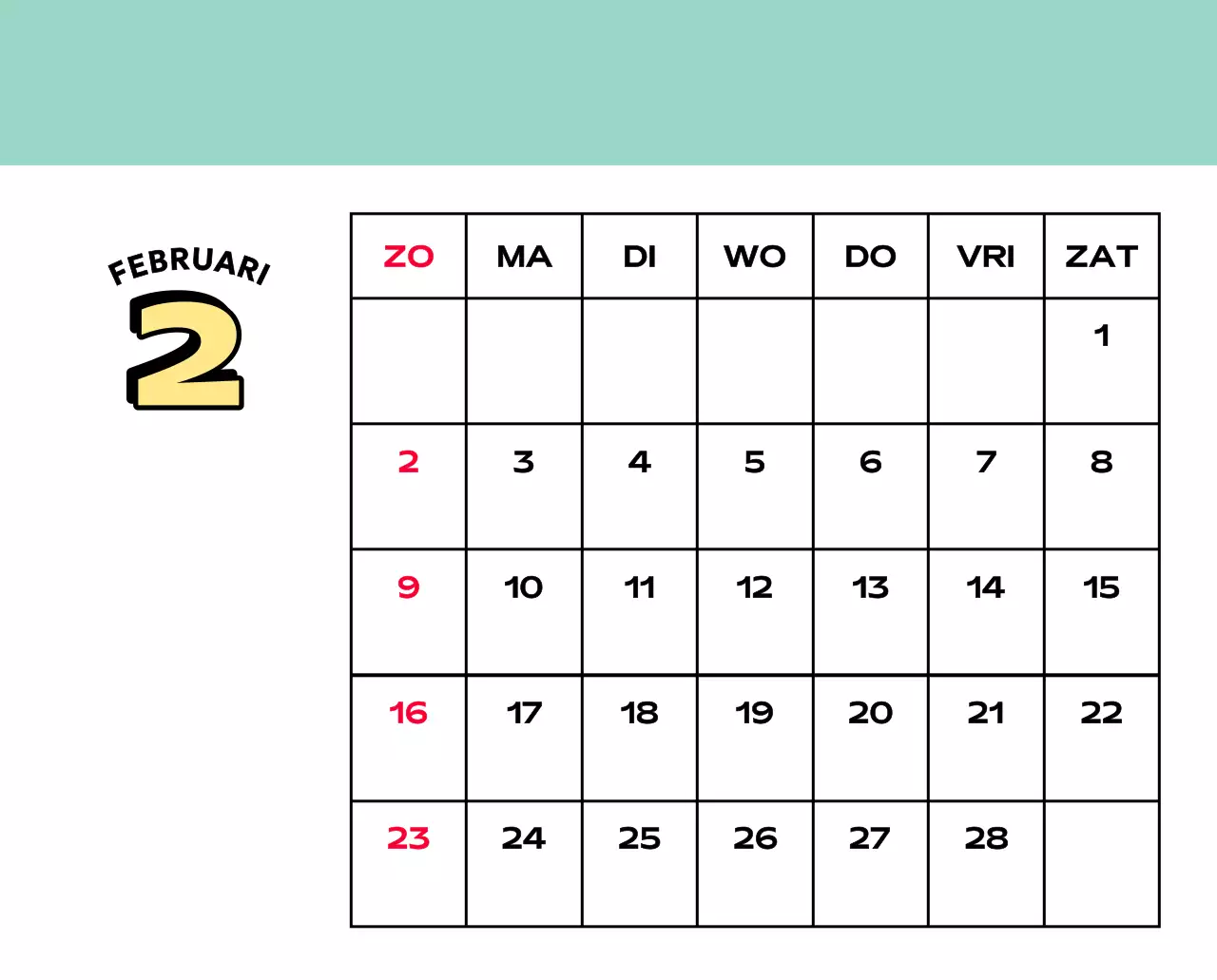 Kleurrijke kalenders met verschillende retro-illustraties