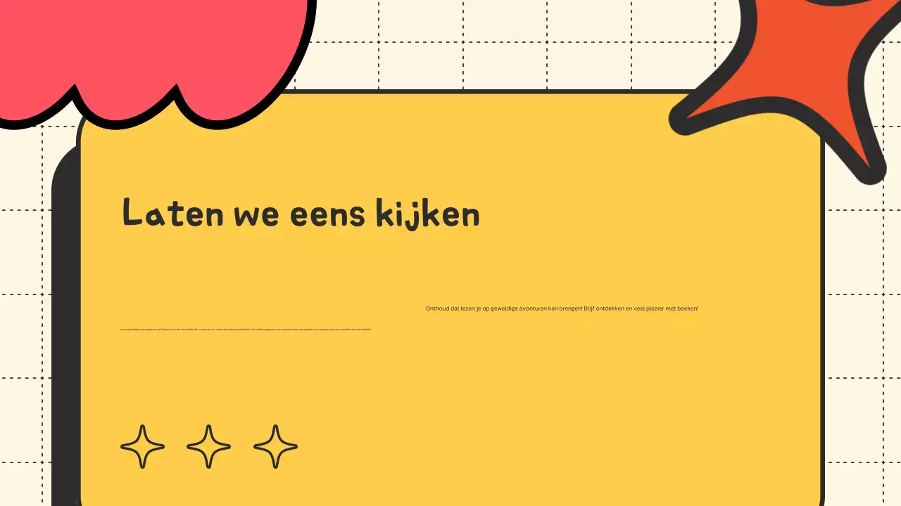 Geel Oranje Illustratief Lesmateriaal Literatuurpresentatie