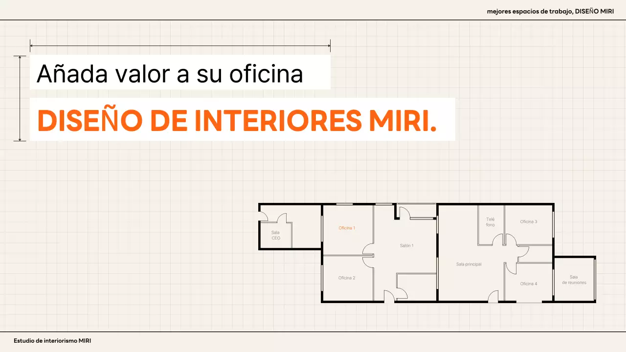 Anuncio interior moderno naranja