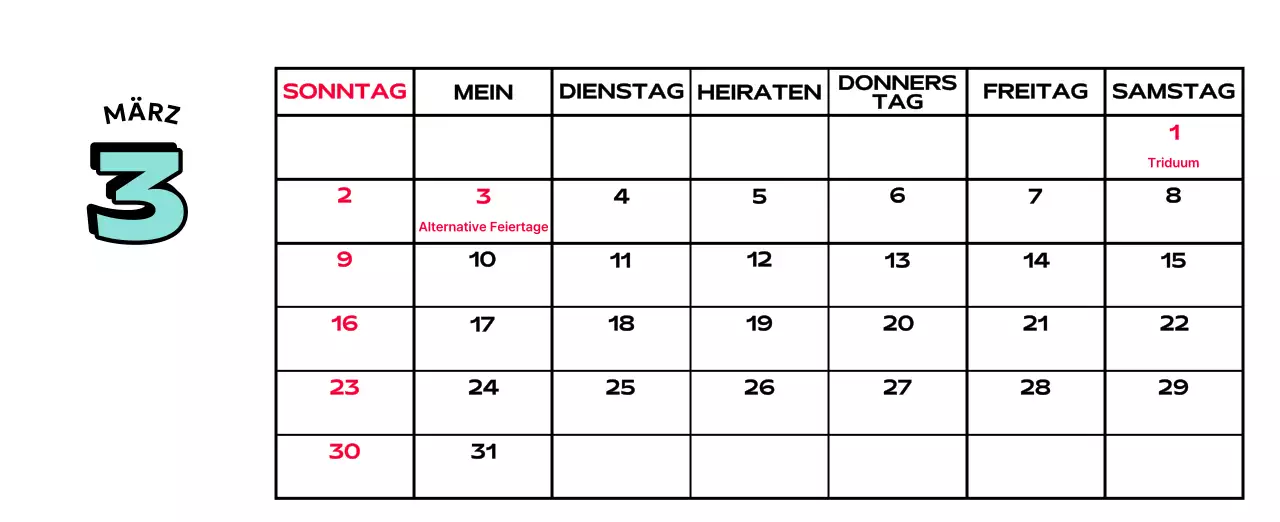 Bunte Kalender mit einer Vielzahl von Retro-Illustrationen