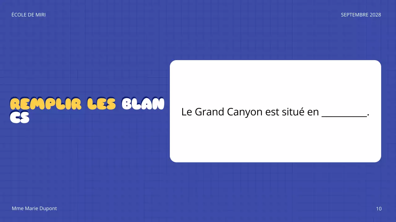 annonce du quiz bleu ludique