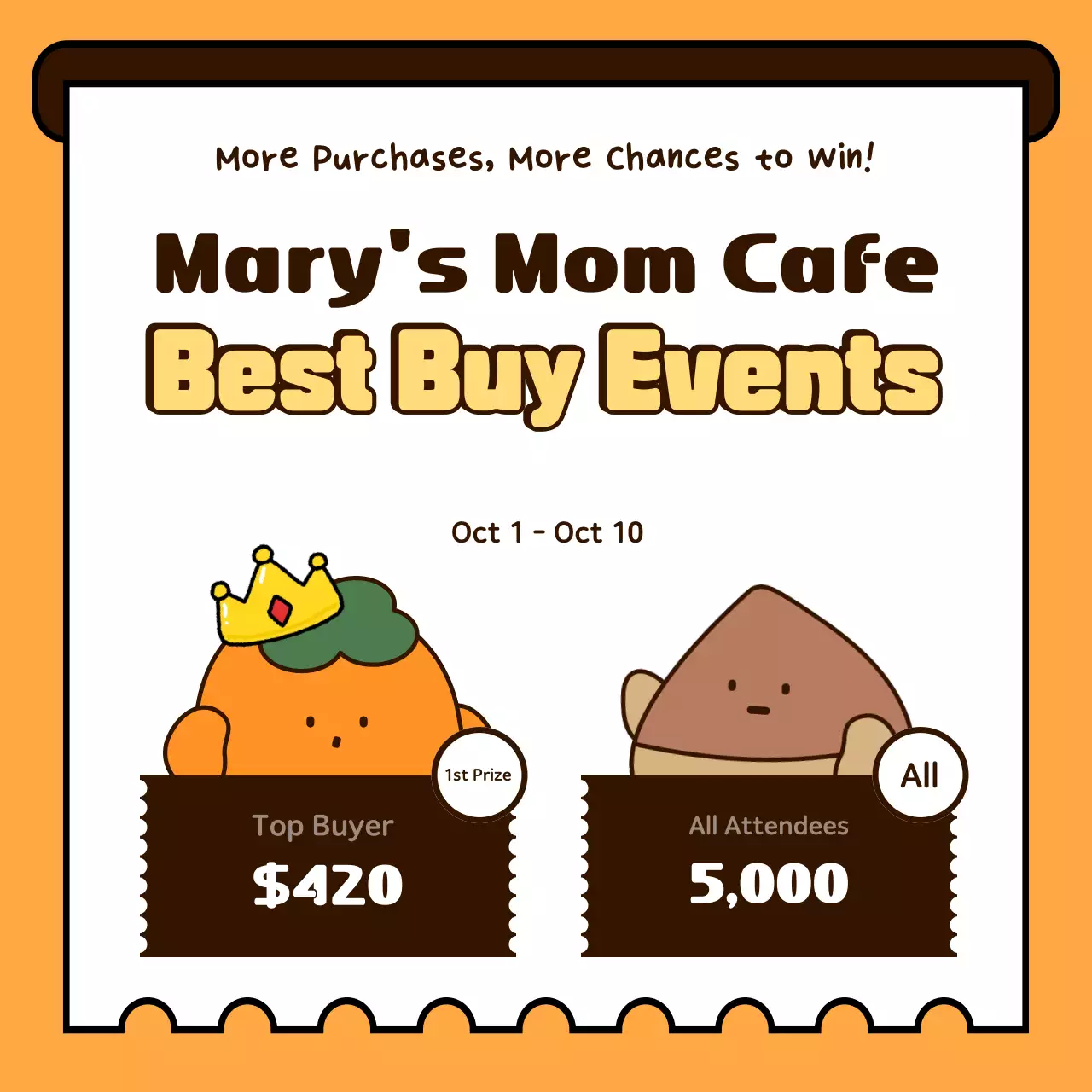 Carrossel de promoção de liquidação de outono amarelo fofo no Instagram