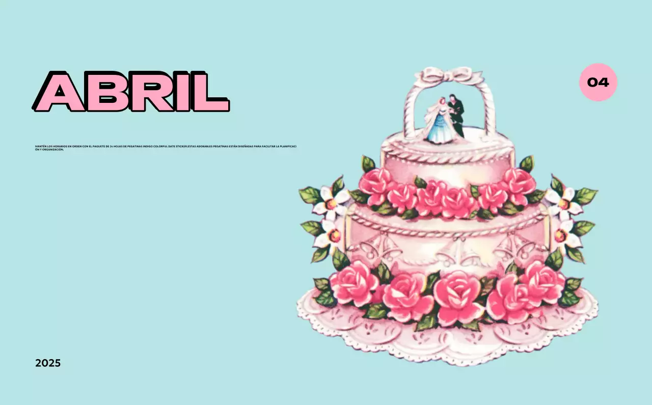 Coloridos calendarios con diversas ilustraciones retro