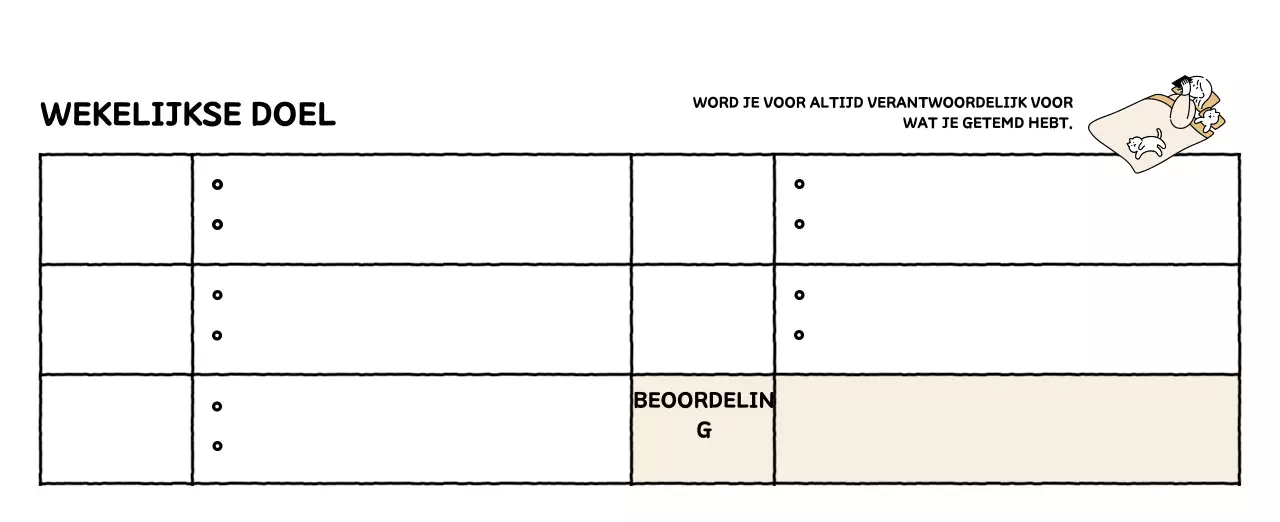 Geïllustreerde kalender met een mooie lijnstijl