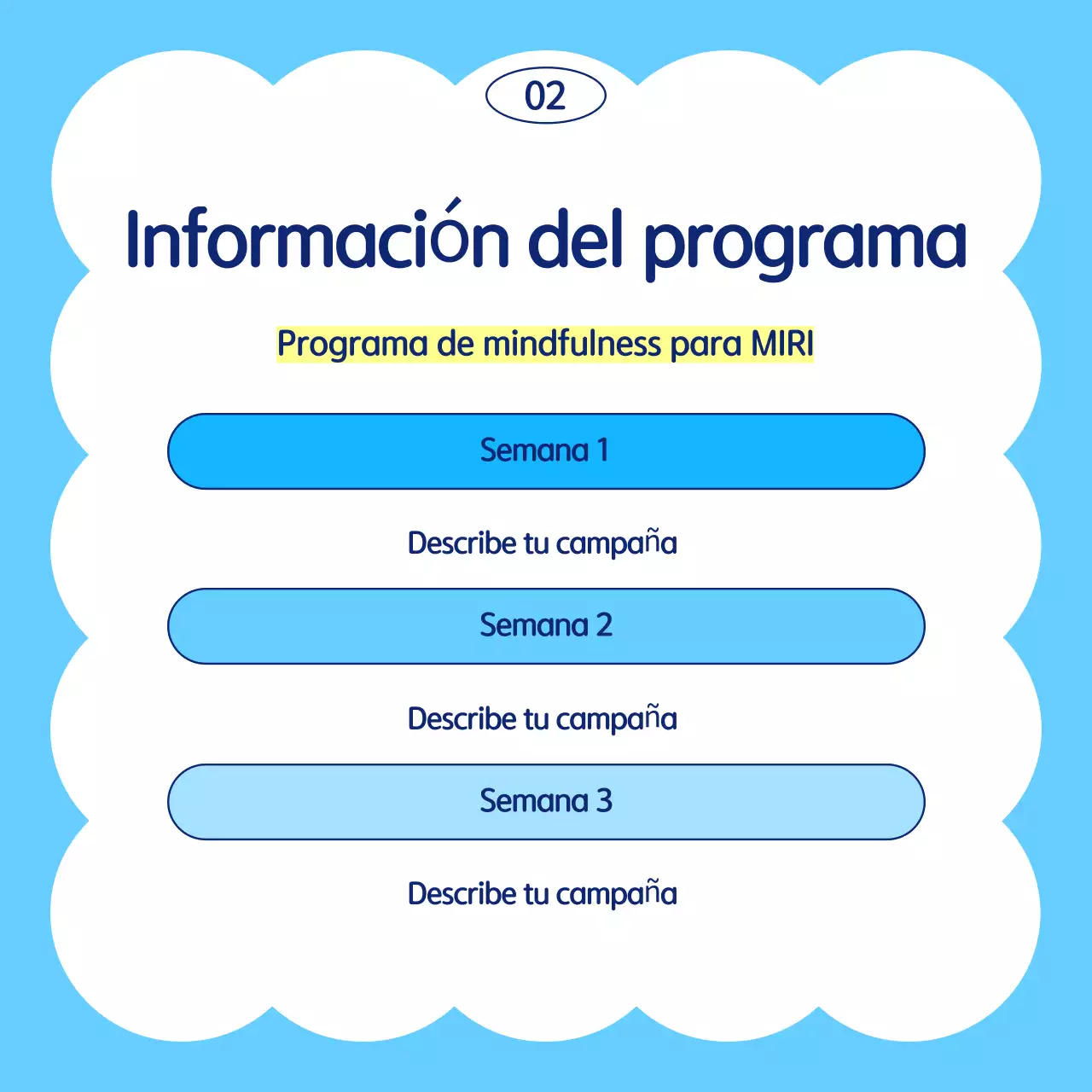 Azul claro Guía de campaña sencilla