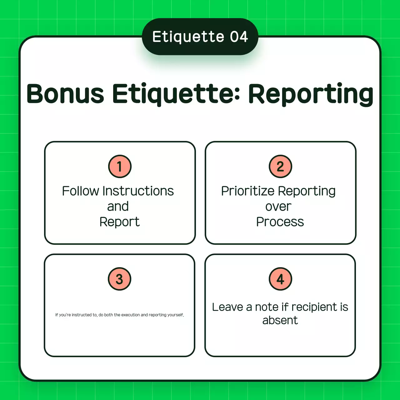 Green Simple Workplace Guide Instagram Carousel