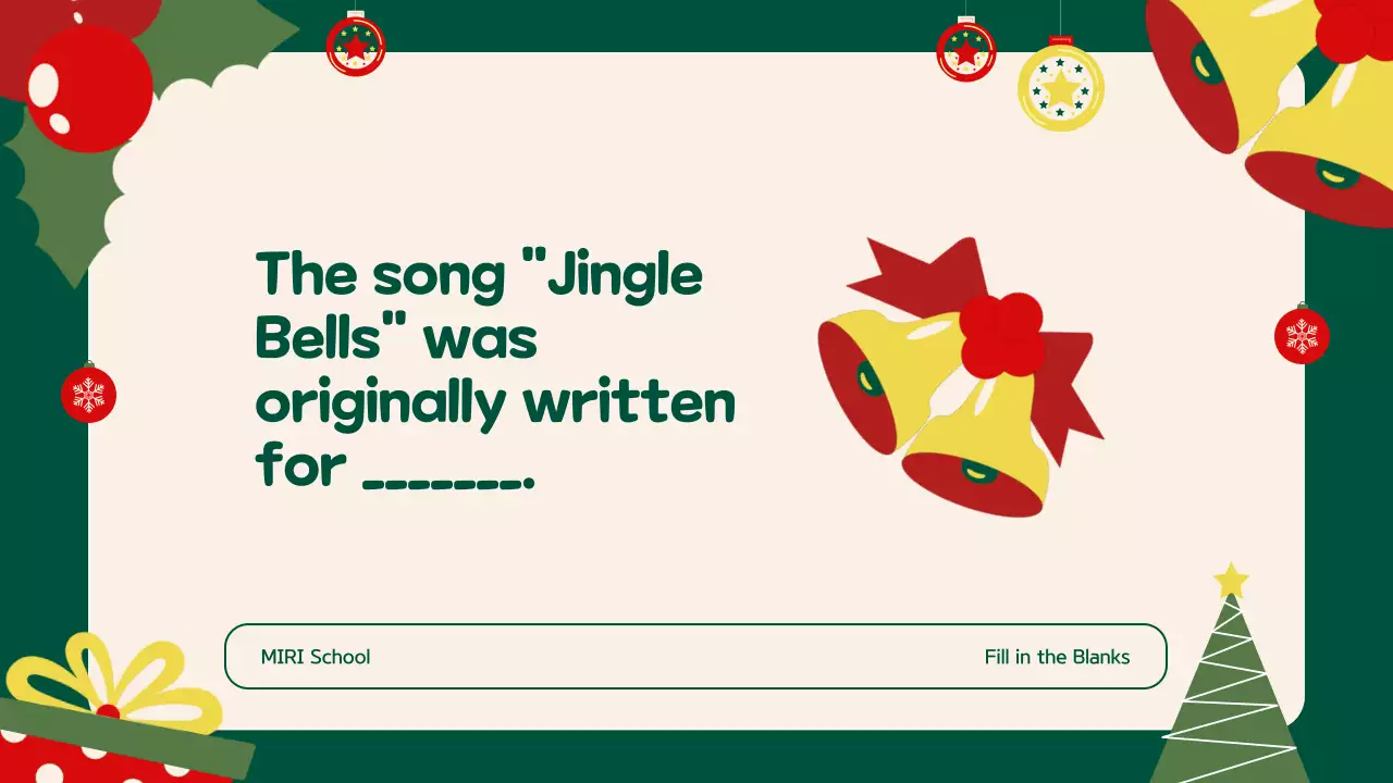 Green Festive Christmas Quiz Announcement Presentation