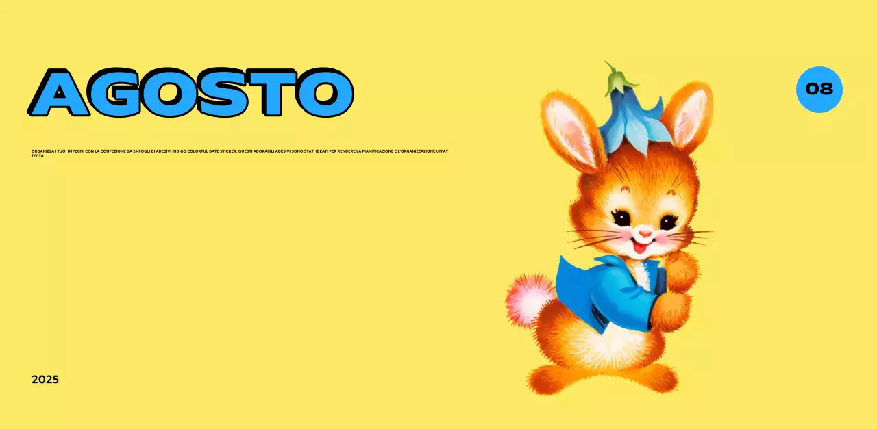 Calendari colorati con una varietà di illustrazioni retrò