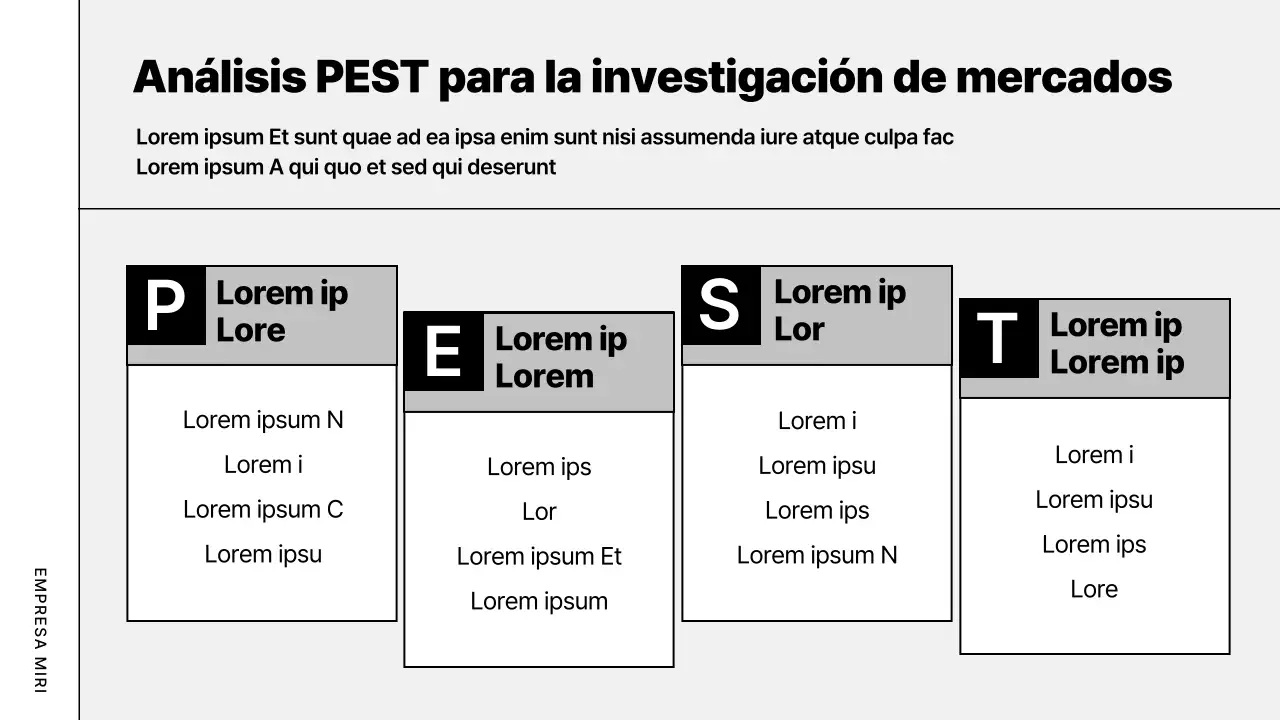 Plan de empresa moderno y gris