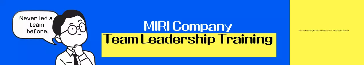 Banner de anúncio de treinamento de liderança simples azul