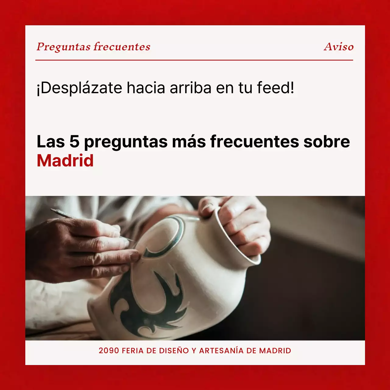 Anuncios de preguntas y respuestas en blanco y rojo