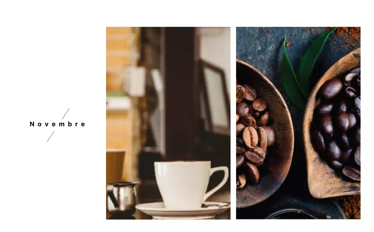 Un café sentimental blanc et brun