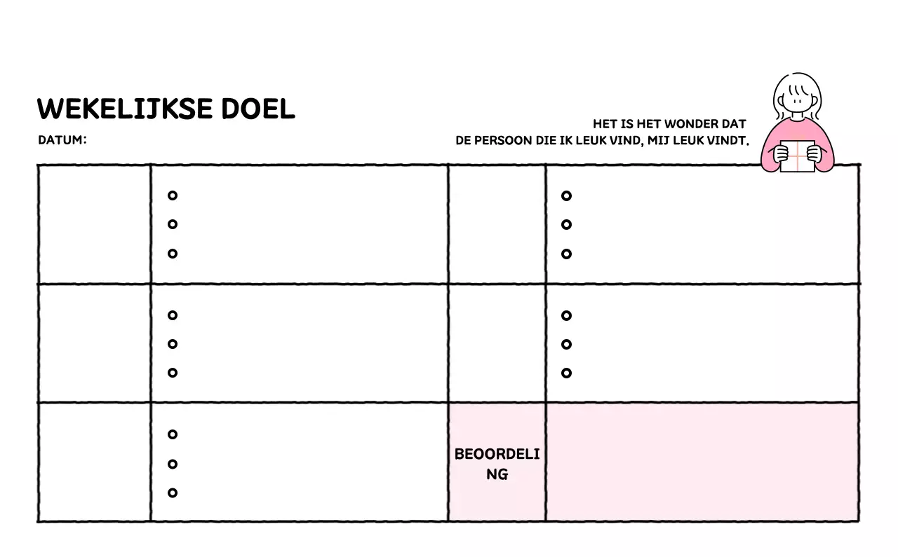Geïllustreerde kalender met een mooie lijnstijl