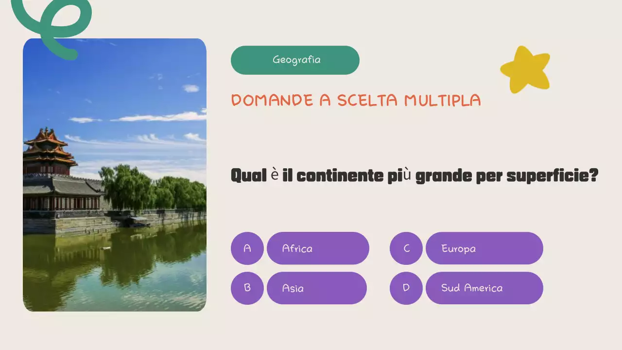 Annuncio di quiz divertenti e colorati