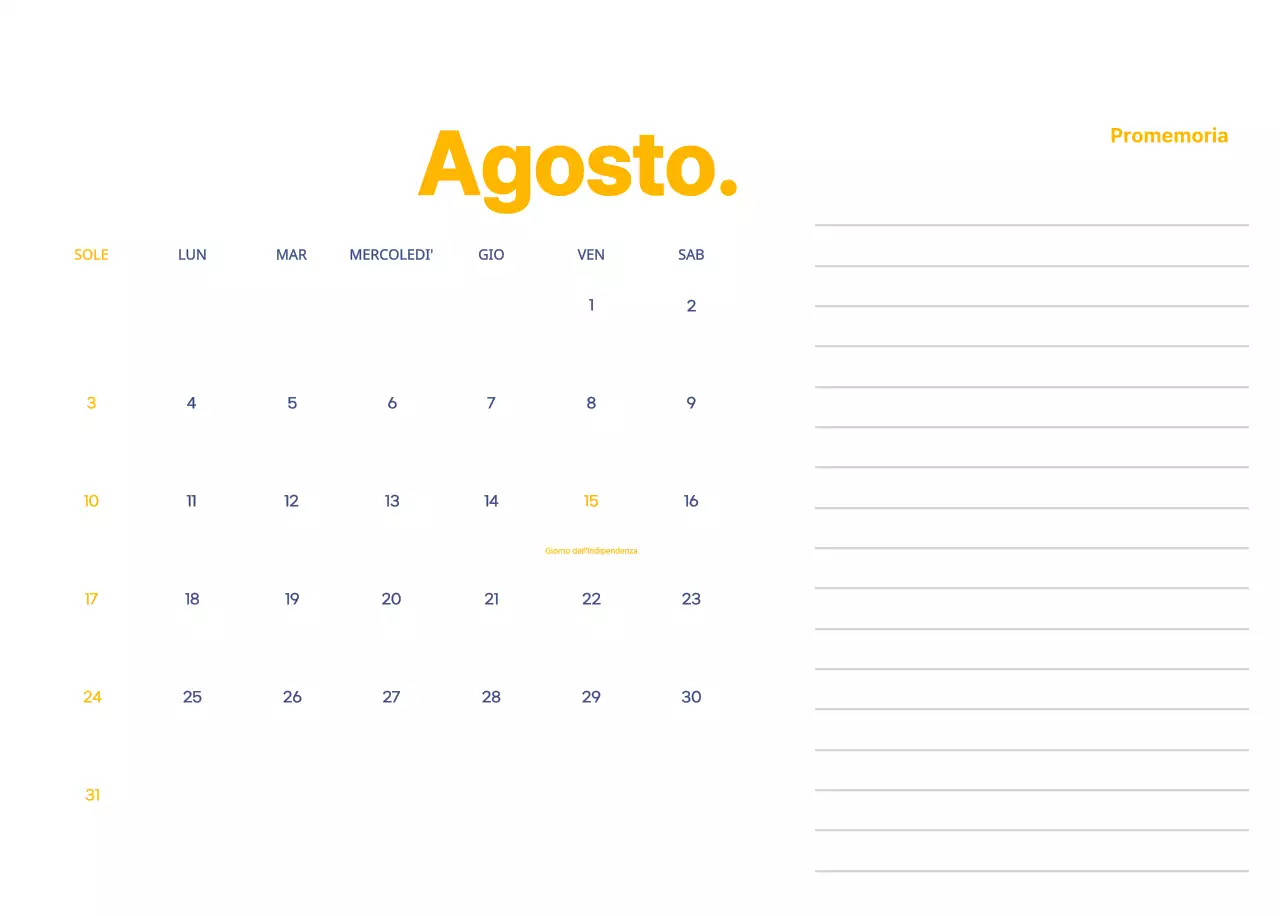 Calendario aziendale con simpatiche illustrazioni