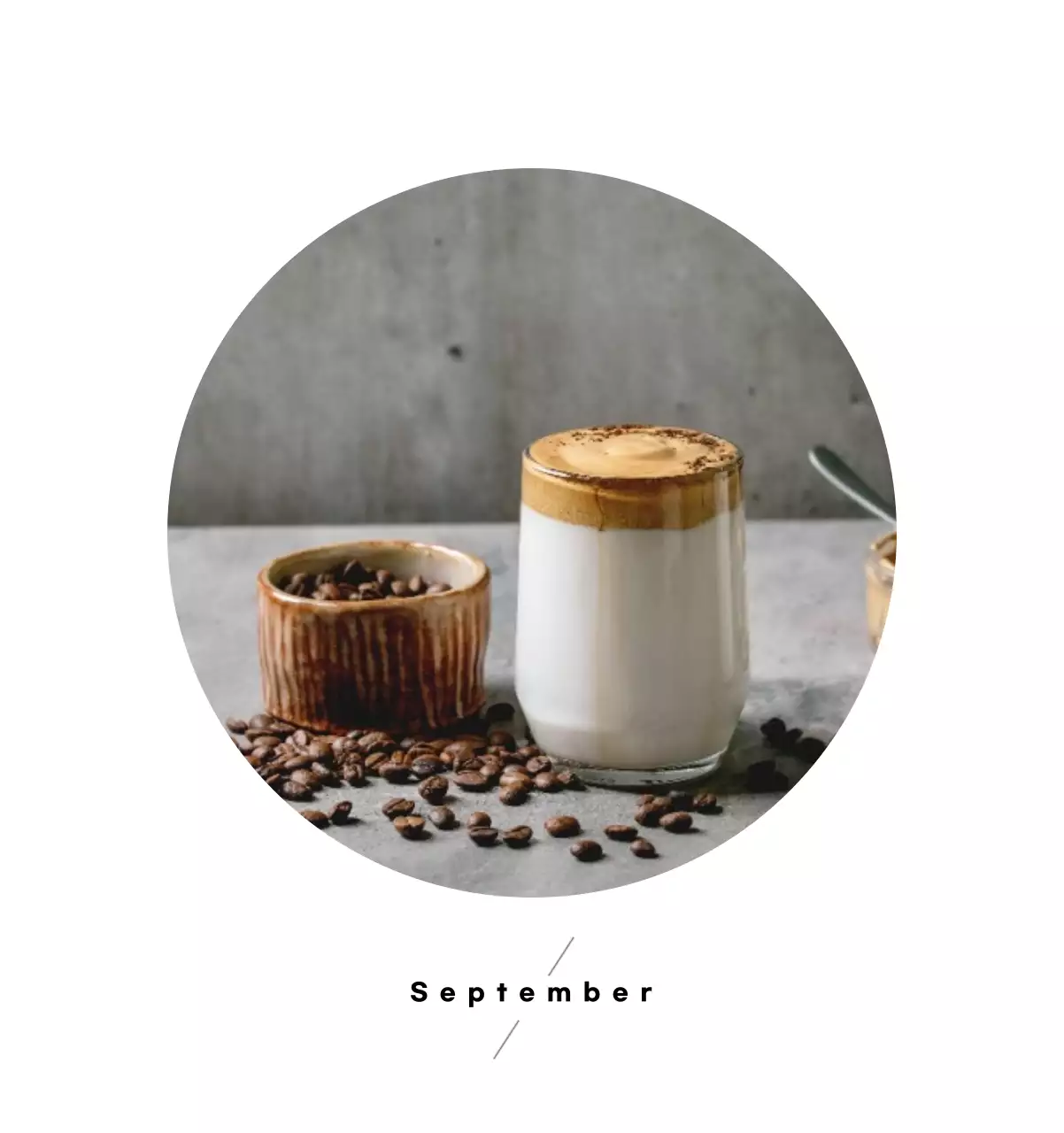 Minimalistischer Kaffee-Kalender