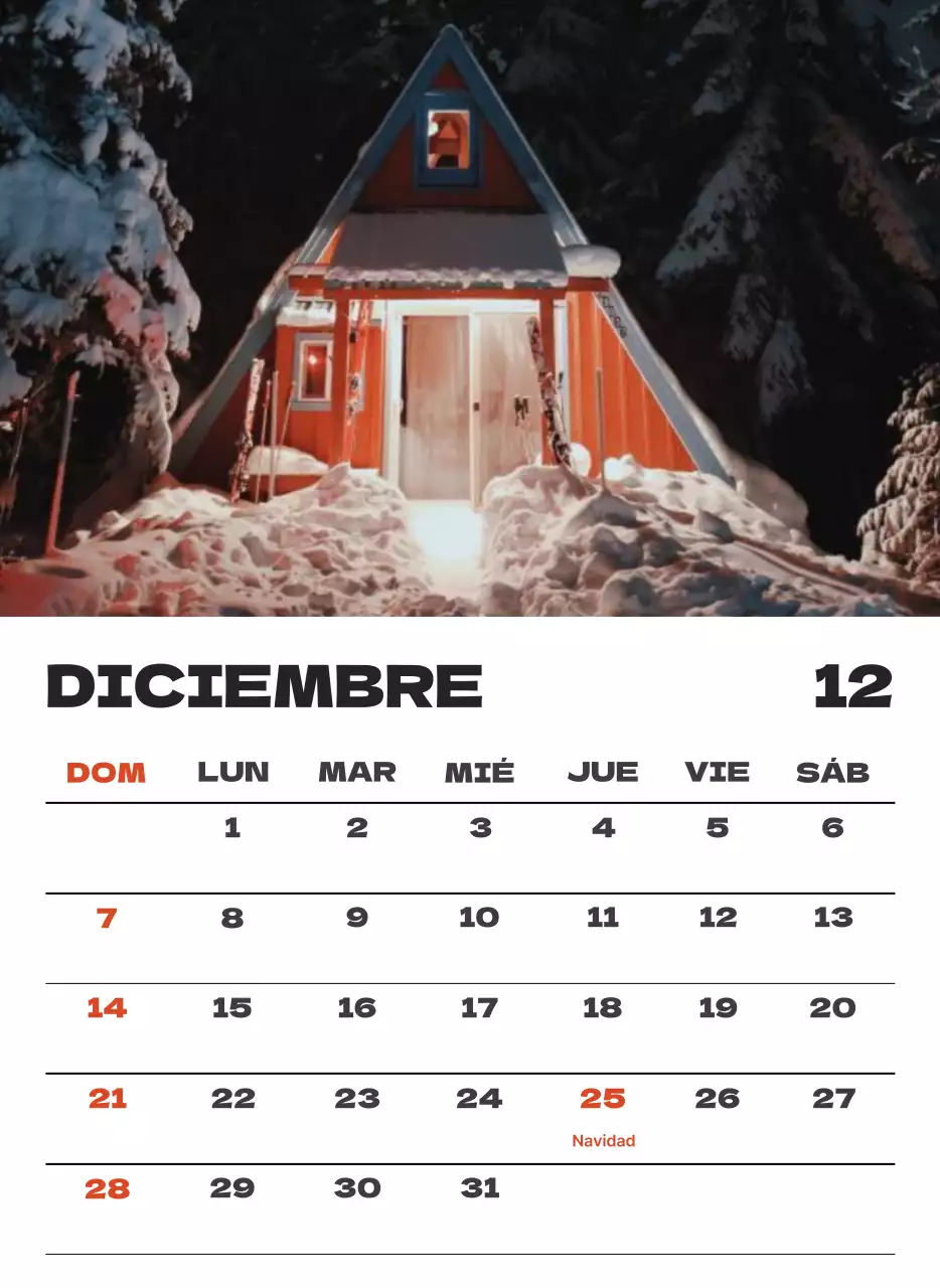Cielo foto calendario limpio