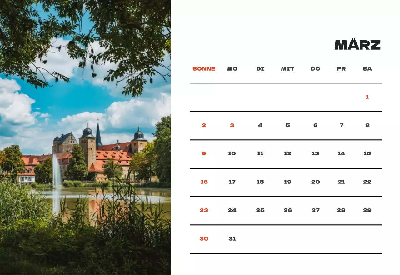Himmel Foto sauber Kalender