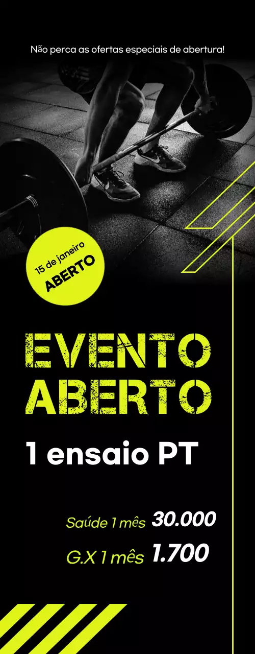Eventos Black Modern Fitness